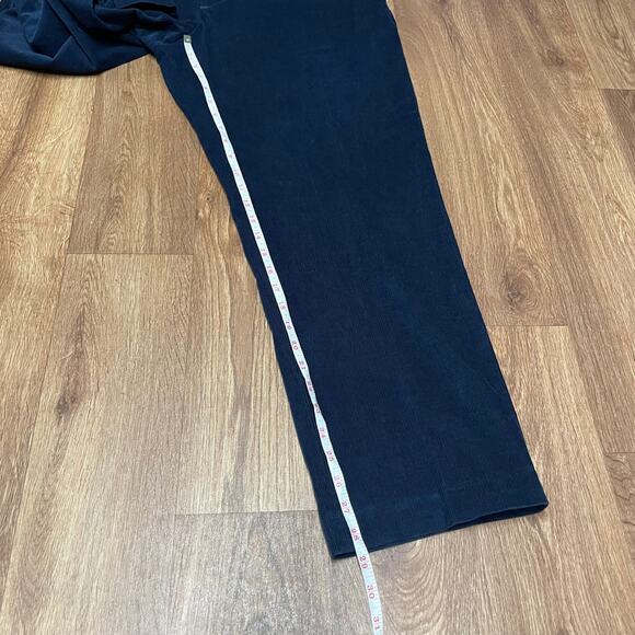 Lands End Mens Navy Blue Corduroy Pants Traditional Fit Classic Trousers 37Wx29L - Picture 6 of 9